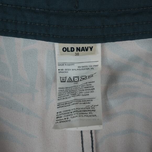 Old Navy Board Shorts Mens 38x9 Floral Palms Swimwear Beach Stretch - Picture 10 of 10